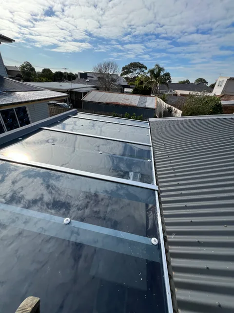 Clearview installation: Roof panels seen from above