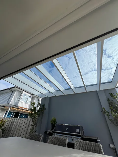 Clearview installation: A covered outdoor cooking area