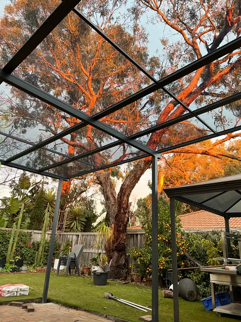 Clearview installation: Autumn colour above the patio