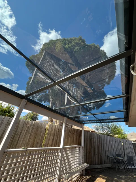 Clearview installation: Cloud reflections across the roof