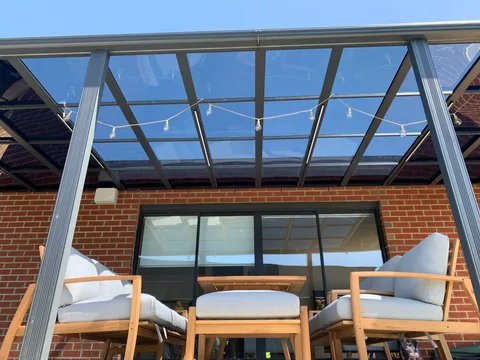 Clearview installation: Roof panels viewed from below